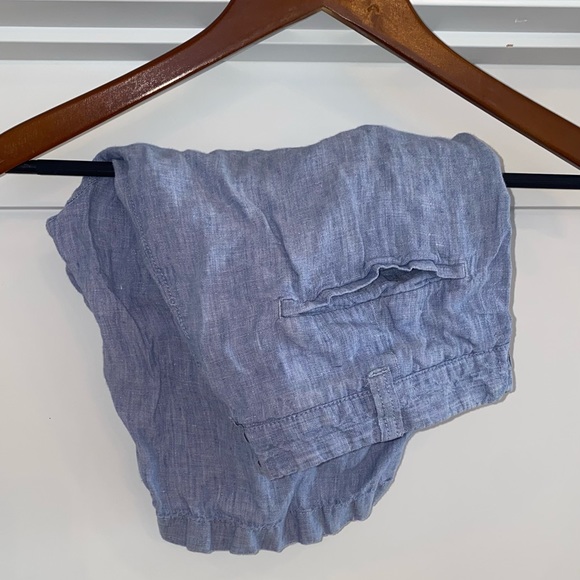 J. Crew - Stanton Blue Linen Blend Shorts - Picture 2 of 5